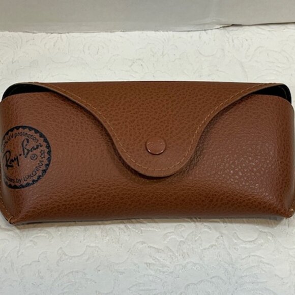 NEW Ray-Ban Sunglasses Soft Leather Brown Case 6.7" - Picture 2 of 14